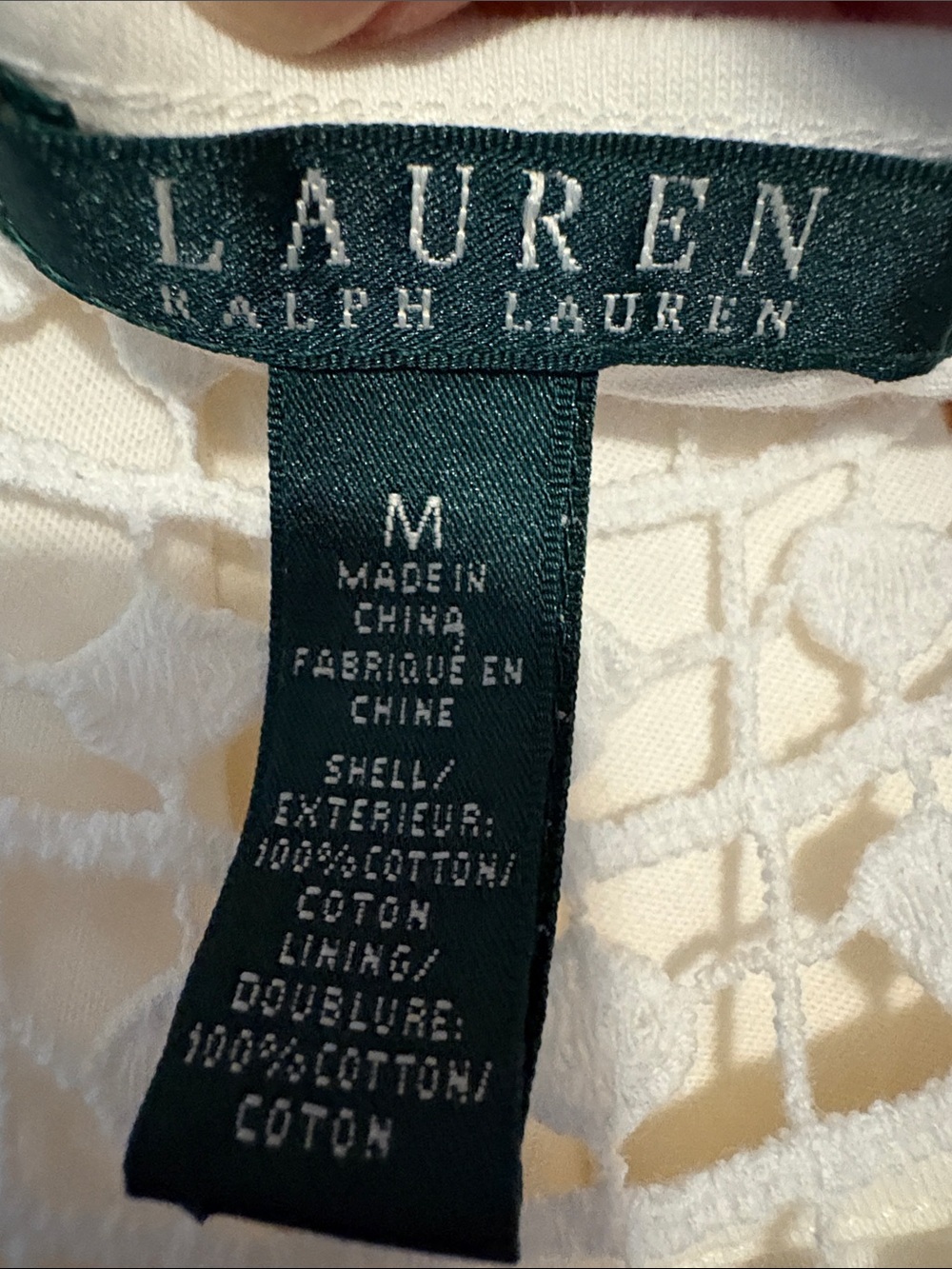 Ralph Lauren White Crochet Fringe Tank - Picture 3 of 4